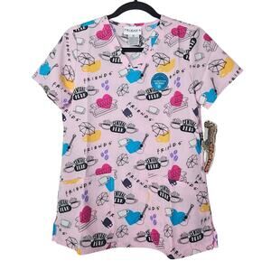 NEW Tooniforms XS Friends Television Series Modern Classic Scrub Top Fandom